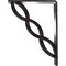 Ekena Millwork Loera Wrought Iron Bracket, (Triple center brace), Antiqued Silver 2"W x 5 1/2"D x 8"H BKTM02X05X08TLOASV - alternate 7